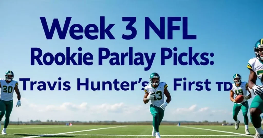 Week 3 NFL rookie parlay picks