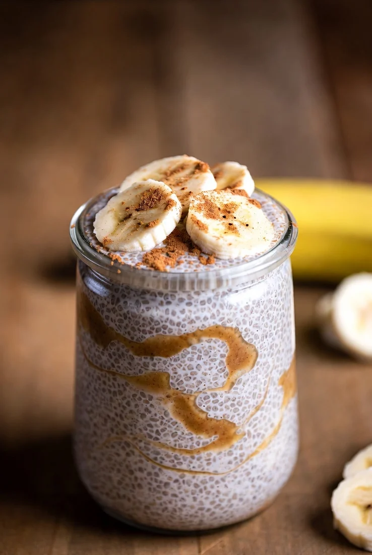 Peanut Butter Banana Bliss Chia Pudding
