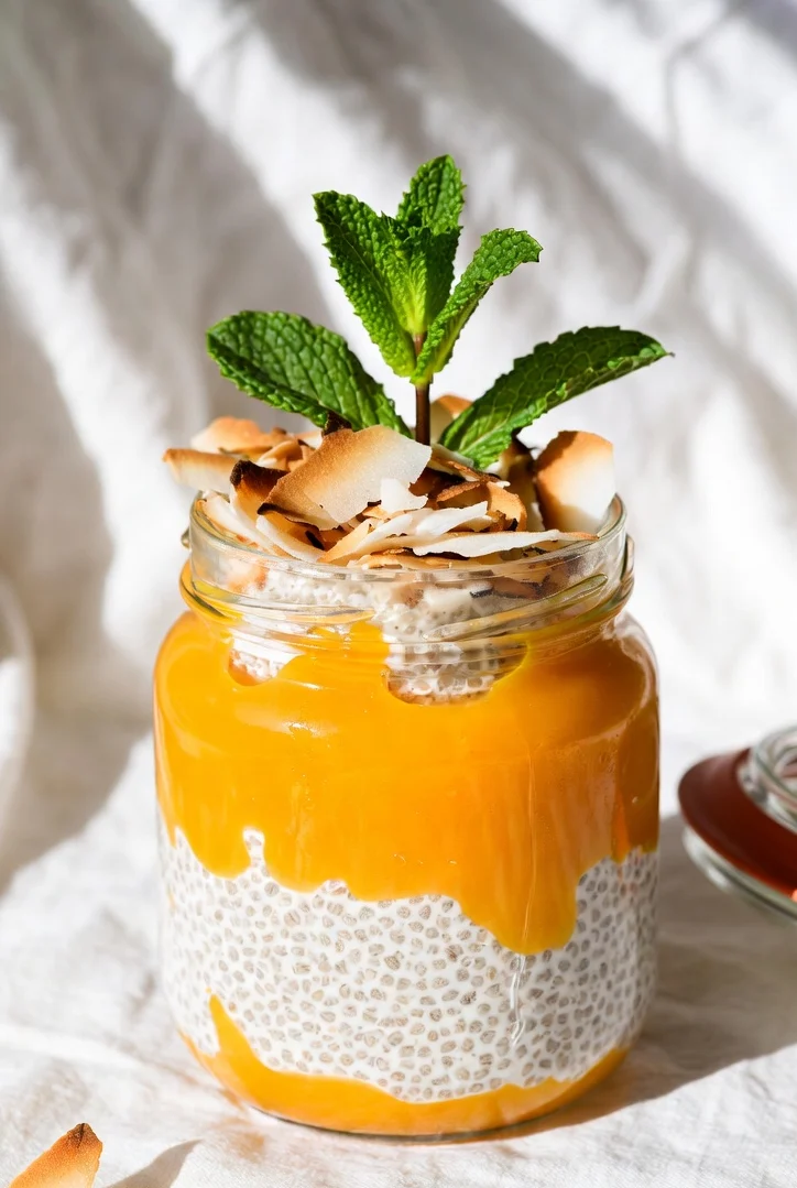 Tropical Mango Coconut Chia Pudding