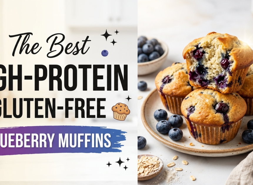 High-Protein, Gluten-Free Blueberry Muffins