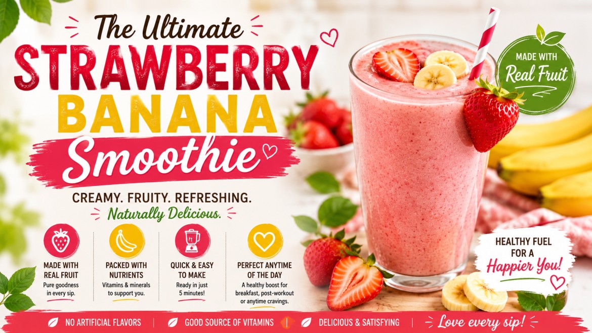 The Ultimate Strawberry Banana Smoothie