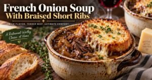 French Onion Soup with Braised Short Ribs